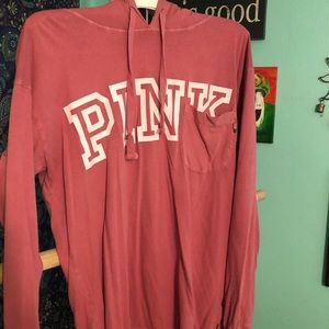 Pink long sleeve w hood